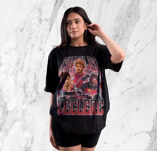Limited Charles Leclerc Vintage T-Shirt, Formula Racing T-shirt, Retro 90's Fans Homage T-shirt, Gift For Women and Men unisex t-shirt