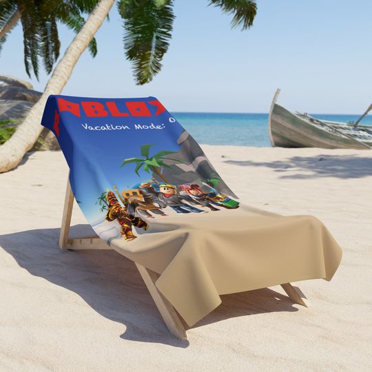 Roblox Beach Towel - Vacation Design for Fans - Gift for Kids Gamer Beach Towel
