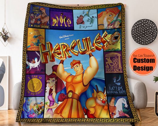 Hercules  Movie Blanket, Hercules Megara Hades  Home Decor,  Throw Blanket For Kid Baby Adults, Cute Christmas Gift