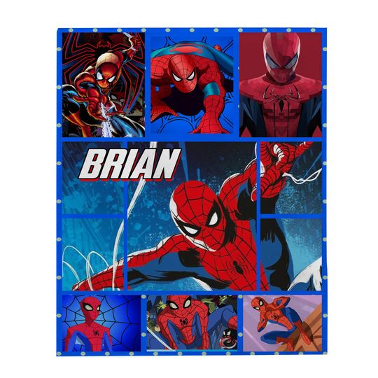 Personalized Family Spiderman Blanket Spiderman Blanket Spiderman Birthday Theme Party Spiderman Christmas Gift
