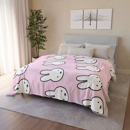 PINK MIFFY BLANKET| Miffy Gifts| Gifts for Her| Birthday Gifts