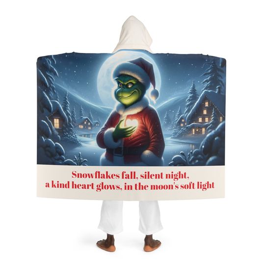 Funny character Inspired Santa Design Hooded Blanket | Winter | Christmas Gift