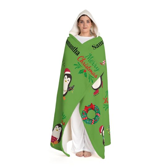 Green Christmas Hooded Blanket | Winter | Christmas Gift