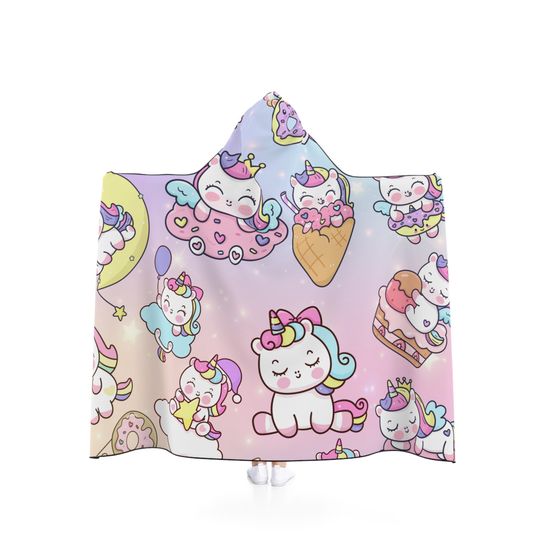 Rainbow Unicorn Hooded Blanket | Winter | Christmas Gift