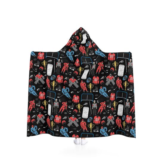 Ice Hockey Hooded Blanket | Winter | Christmas Gift