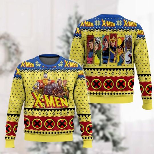 Christmas Xmen Ugly Sweater, Xmen Classsic  Holiday Sweater, Super Hero Sweater Men, Magic Kingdom Shirt, Disney Marvel Fan Gift