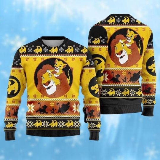 The Lion King Ugly Sweater, Disney Safari Christmas Sweater, Disney Family Xmas Sweater, Animal Kingdom Sweater, Disney Simba Sweater