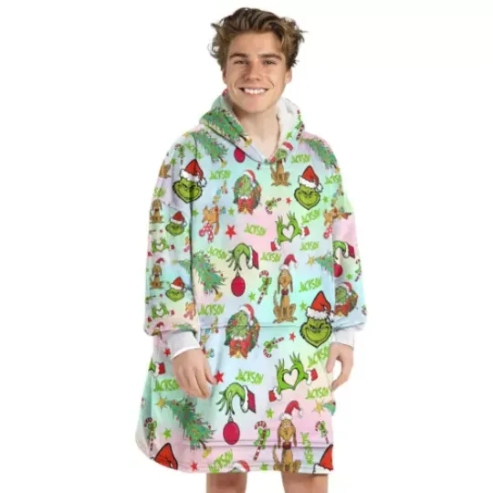 Grin Christmas  Blanket Hoodie | Christmas Gift | Winter Wear