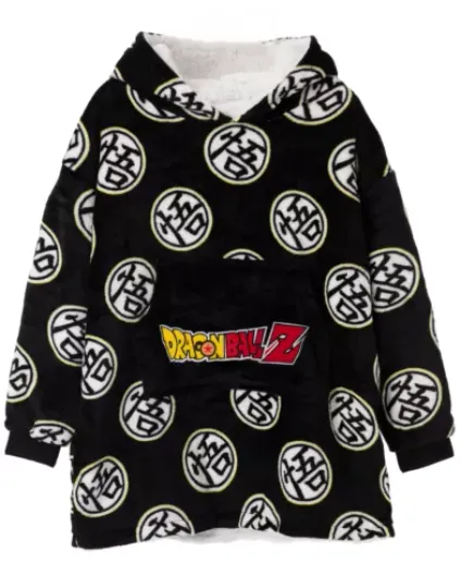 Dragon Ball Z Black Logo Blanket Hoodie Unisex Kids