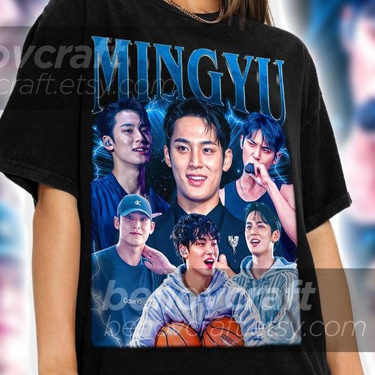 SEVENTEEN Mingyu Retro 90s Bootleg T-shirt, SEVENTEEN Shirt, KPOP T-shirt and Gift For Her or Him