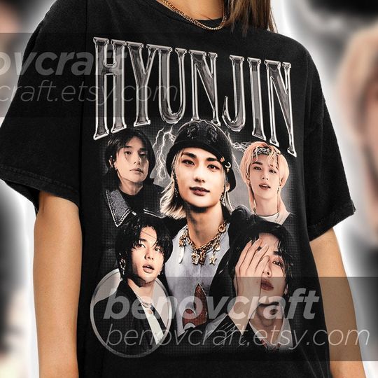 Stray Kids Hyunjin Retro 90s Bootleg T-shirt, Stray Kids Shirt, KPOP T-shirt and Gift For Her or Him - SKZ Shirt