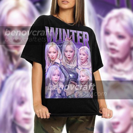 aespa Winter Retro 90s Bootleg T-shirt, aespa Shirt, KPOP T-shirt and Gift For Her or Him