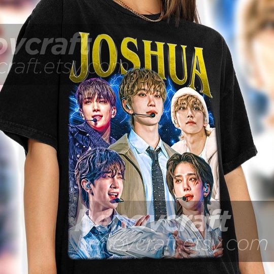 SEVENTEEN Joshua Hong Retro 90s Bootleg T-shirt, SEVENTEEN Shirt, KPOP T-shirt and Gift For Her or Him