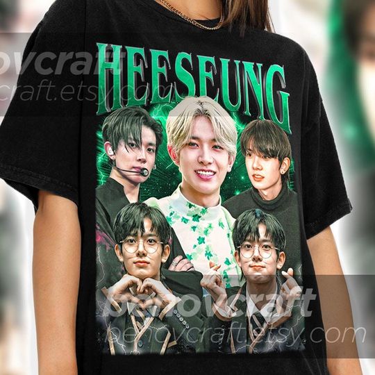 ENHYPEN Heeseung Retro 90s Bootleg T-shirt, ENHYPEN Shirt, KPOP T-shirt and Gift For Her or Him