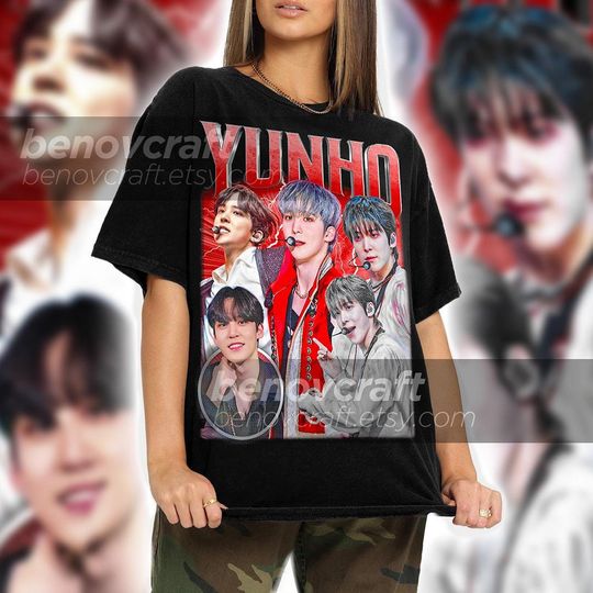 ATEEZ Yunho Retro 90s Bootleg T-shirt, ATEEZ Shirt, KPOP T-shirt and Gift For Her or Him