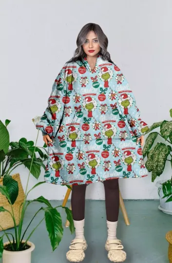 funny character Blanket Hoodie | Christmas Gift | Winter Wear