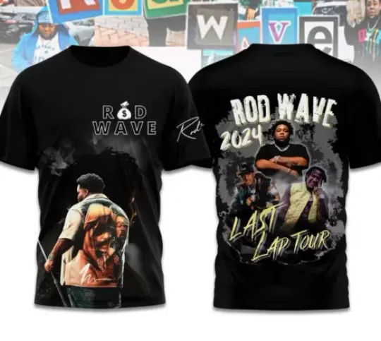 2024 Rod Wave The Last Lap Tour 3D T-Shirt