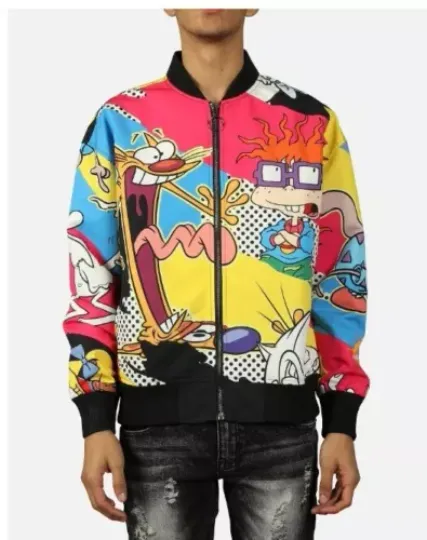 MENS Nick 90s cartoons  BOMBER JACKET