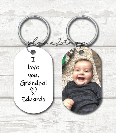Personalized Grandpa Keychain, Fathers Day Gift For Grandpa, Gifts For Grandpa, Grandpa Gift, New Grandpa Gift From Baby, Father In Law Gift