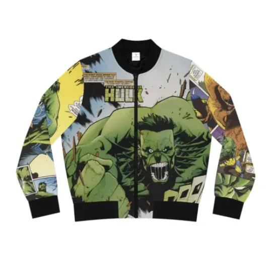 The Incredible Hulk Comics Book Green Hulk Superhero Bomber Jacket