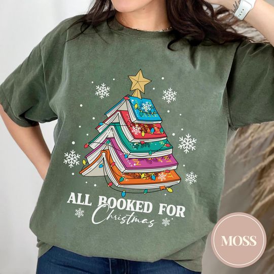 Discover SJM Christmas Tree Book Comfort Color Shirt, Christmas Book Shirt, Book Club Shirt, Book Christmas Shirt, Book Lover Gift, SJM Book Merch