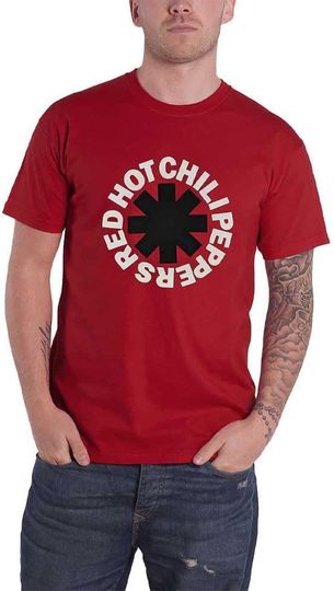 Red Hot Chili Peppers T Shirt Classic Asterisk Band Logo Official Unisex