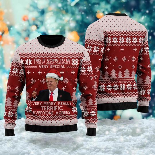 Trump This Is Going To Be A Great Sweatshirt, Funny Trump Santa Ugly Christmas Sweater, Sarcastic Trump Xmas Shirt, Republican Xmas Gift