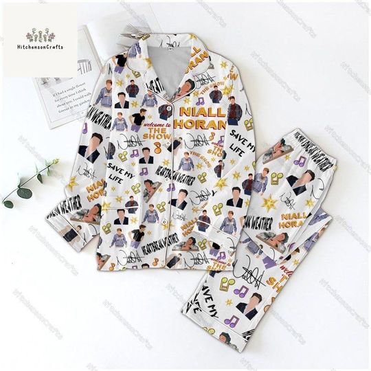 Niall Horan Pajamas Set, Niall Horan Concert Holiday Pajamas, Niall Horan Tour Pajamas Christmas, Pajamas Family, Niall Horan Fan Gift
