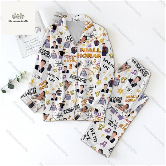 Niall Horan Pajamas Set, Niall Horan Concert Holiday Pajamas, Niall Horan Tour Pajamas Christmas, Pajamas Family, Niall Horan Fan Gift