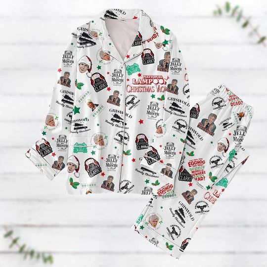 National Lampoons Christmas Vacation Griswold Family Christmas Pajamas Set, Griswold Santa Xmas Pajamas, Griswold Pajamas Family