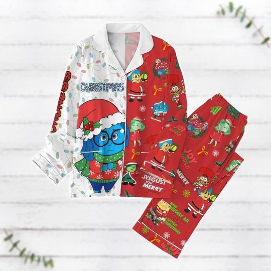 Sadness Inside Out Christmas Pajamas, Disney Pixar Shirt, Joy Anger Envy Anxiety Holiday Pajamas, Disney Family Pajamas, Xmas Gifts