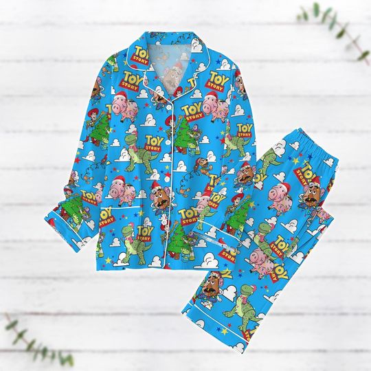 Christmas Toy Story Pajamas Set, Woody And Friends Shirt, Disney Pixar Family Pajamas Family, Magic Kingdom Holiday Pajamas, Xmas Gift