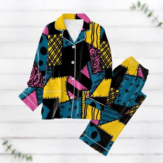 Sally Pajamas Set, Nightmare Before Christmas Shirt, Disney Movie Cosplay Costume, Jack Skellington Pajamas Family, Holiday Pajamas