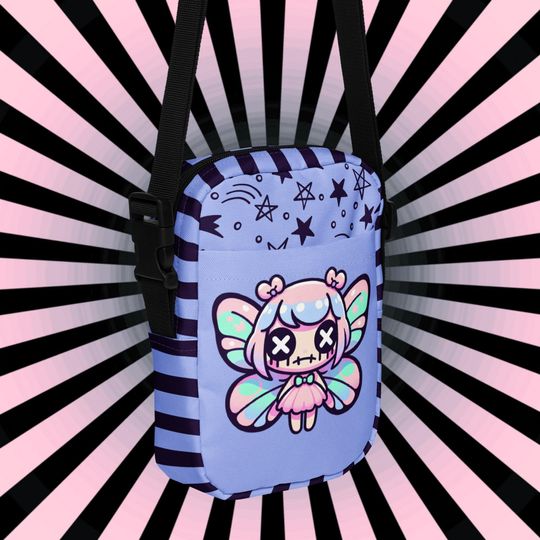 Creepy Cute Weirdcore Fairy Utility Crossbody Bag