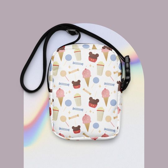 main street confectionery treats crossbody bag, theme park bag