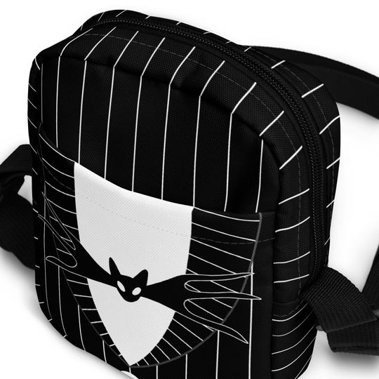 Midnight Whirl: 'The Jack Nightmare' Utility Crossbody Bag
