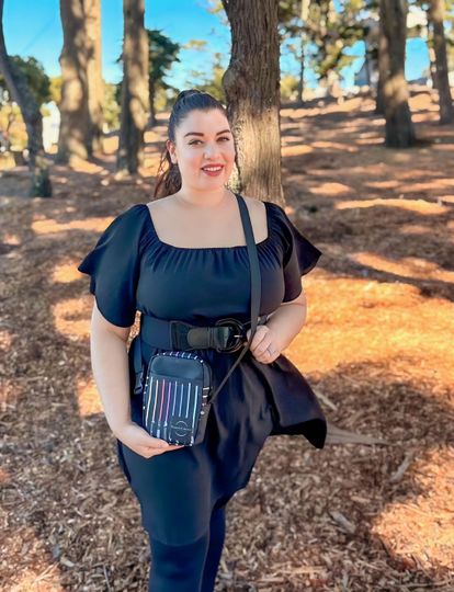 Galactic Glow: Colorful Light Swords Crossbody Bag