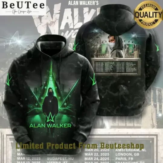 DJ A Walker Walker World Tour 2024 2025 3D Hoodie