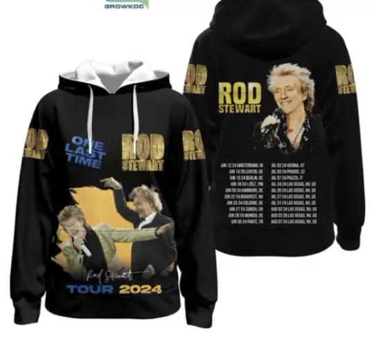 Rod Stewart One Last Time Tour 2024 Fan 3D Hoodie