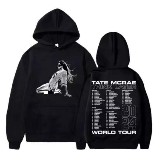 Tate McRae Think Later World Tour Hoodie Unisex 2-Sided Hoodie