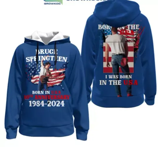 Bruce Springsteen Born In USA 40th Anniversary 1984-2024 3D Hoodie