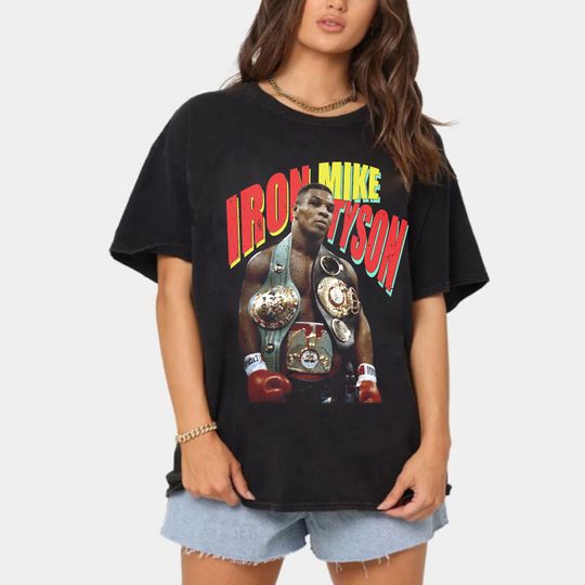 Mike Tyson Retro T Shirt, Iron Mike Graphic Vintage T-shirt
