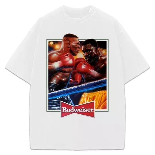 Mike Tyson VS Evander Holyfield Vintage Graphic Ad Retro Poster Graphic T-Shirt