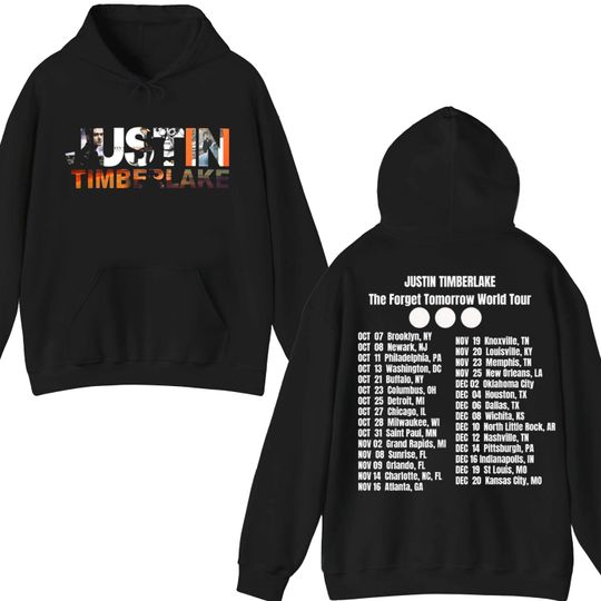 The Forget Tomorrow Fan Gift, Justin Timberlake The Forget Tomorrow World Tour 2024 Fan Double Sided Hoodie