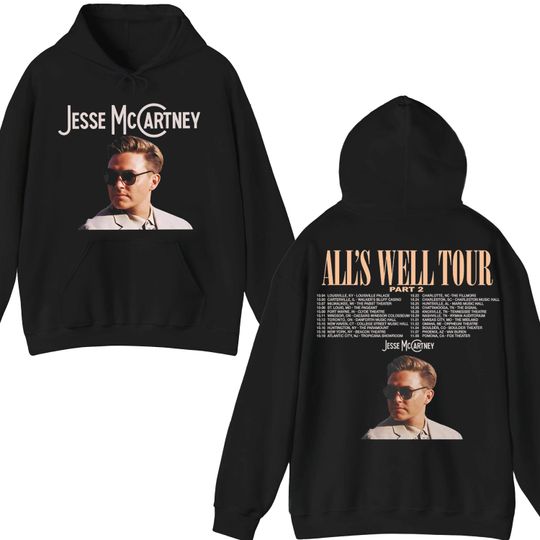 Jesse McCartney All's Well Tour 2024 Double Sided Hoodie