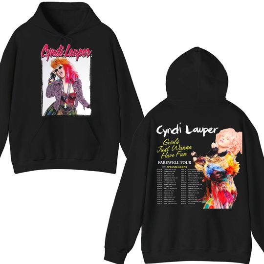 Cyndi Lauper Girl Just Wanna Have Fun Farewell Tour 2024 T-Shirt, Cyndi Lauper Fan Gifts, Cyndi Lauper 2024 Concert, Cyndi Lauper Merch