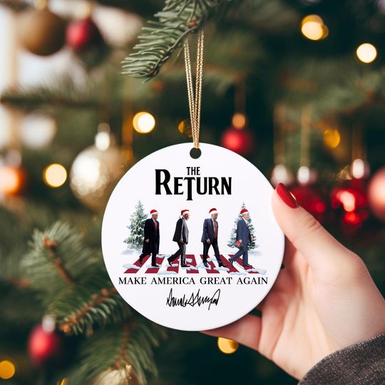Trump The Return Ornament, Political Trends, Trump 2024 Gifts, Election 2024 Ornament, Funny Trump Ornament, Holiday Ornament Gift