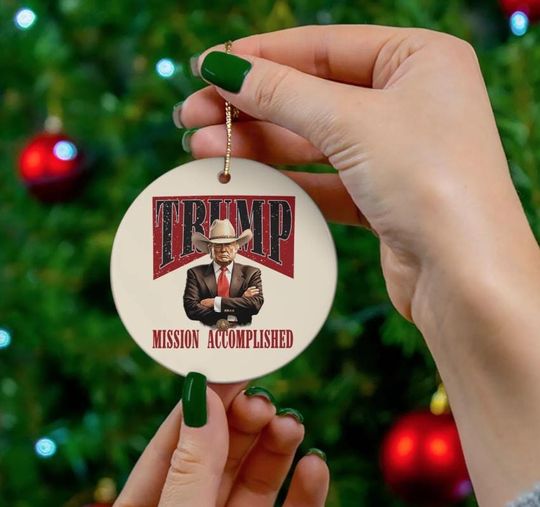 Donald Trump Ornament, Trump 2024 Ornament, Trump Christmas Ornament, President Trump Gift, Trump Christmas Decor, Trump Holiday Decor
