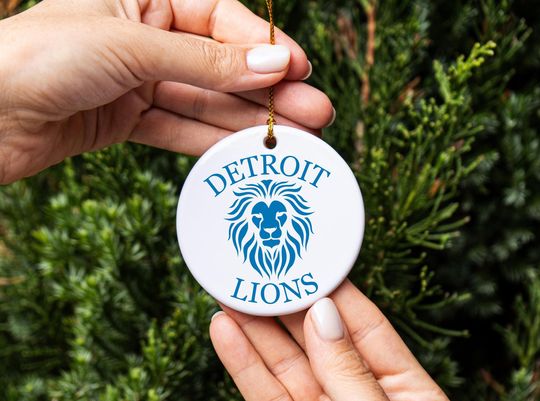 Detroit Lions Ceramic Ornament, Detroit Lions Ornament, Detroit Lions Grit, Detroit City, Detroit Lions Football Ceramic Ornament