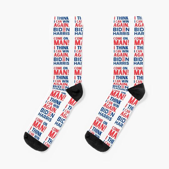 Discover Come on, Man! I think I can win again, Biden Harris Socks